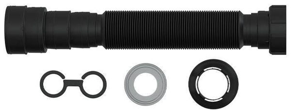 Imagen de Sifon extensible corrugado negro 70cm Universal