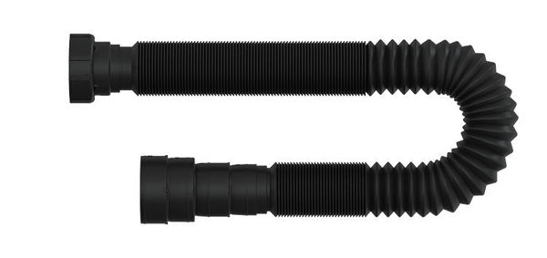 Imagen de Sifon extensible corrugado negro 110cm Universal