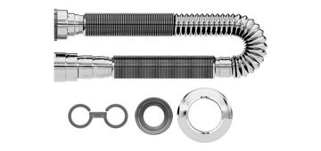 Imagen de Sifon extensible corrugado cromado Universal 150cm Blukit