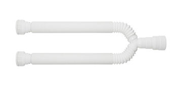 Imagen de Sifon extensible doble blanco universal Blukit 110cm