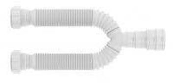 Imagen de Sifon extensible doble blanco universal Blukit 70cm