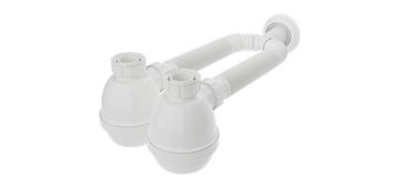 Imagen de Sifon extensible botella DOBLE  blanco Universal BLUKIT