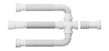 Imagen de Sifon extensible triple blanco Universal