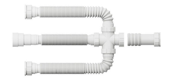Imagen de Sifon extensible triple blanco Universal