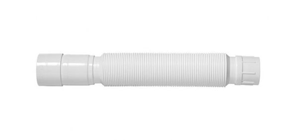 Imagen de Sifon extensible blanco para lavatorio 70cm 7/8" x 40mm Blukit