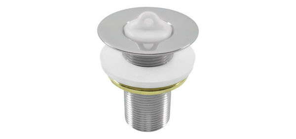 Imagen de Válvula bronce cromado con tapon plastico 7/8" X 55MM BLUKIT