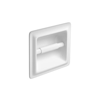 Imagen de Portarrollo de embutir con rodillo DECA 15 x 15 cm blanco