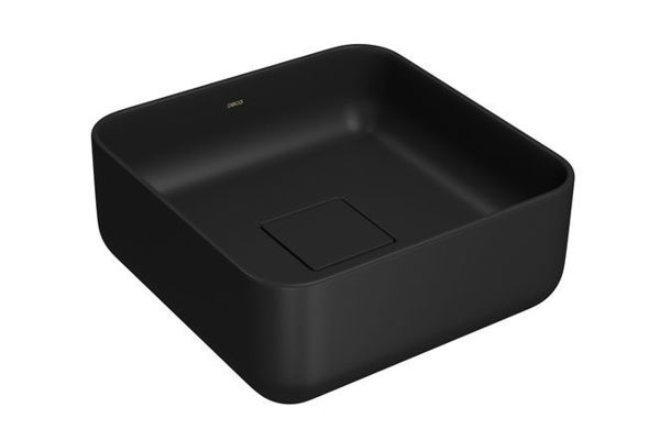Imagen de Bacha cuadrada de apoyo 30cm negro mate DECA
