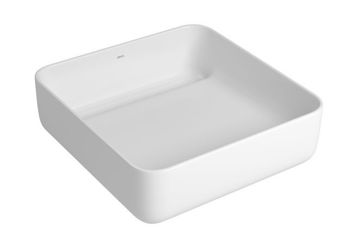 Imagen de Bacha cuadrada de apoyo válv oculta 40cm blanca DECA