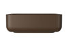 Imagen de Bacha cuadrada de apoyo 40cm marron mate con mesa DECA
