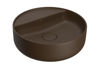 Imagen de Bacha redonda de apoyo 40 cm marron mate con mesa DECA