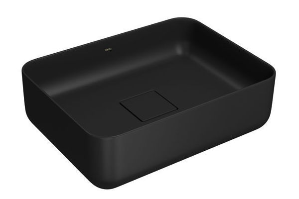Imagen de Bacha rectangular de apoyo 40*30 negro mate DECA
