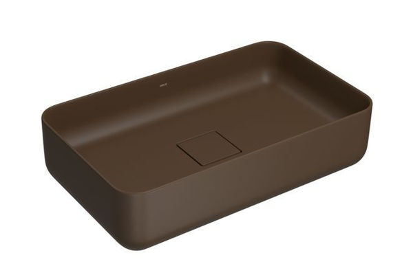 Imagen de Bacha rectangular de apoyo 50cm MARRON MATE DECA