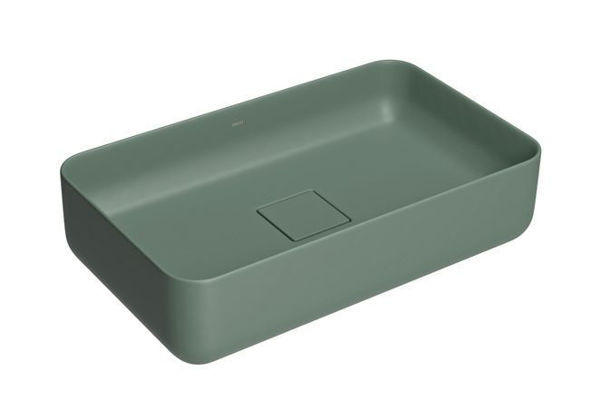 Imagen de Bacha rectangular de apoyo 50cm verde salvia DECA