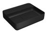 Imagen de Bacha rectangular de apoyo con mesa 50cm negro mate DECA