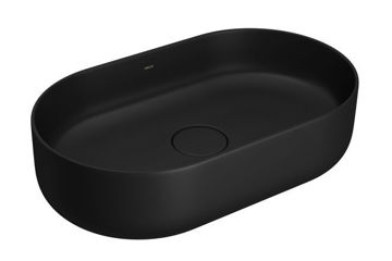 Imagen de Bacha oval de apoyo 50cm negro mate DECA