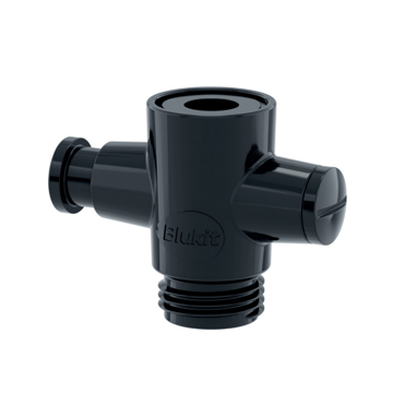 Imagen de Diverter para ducha  ABS negro rosca 1/2x1/2