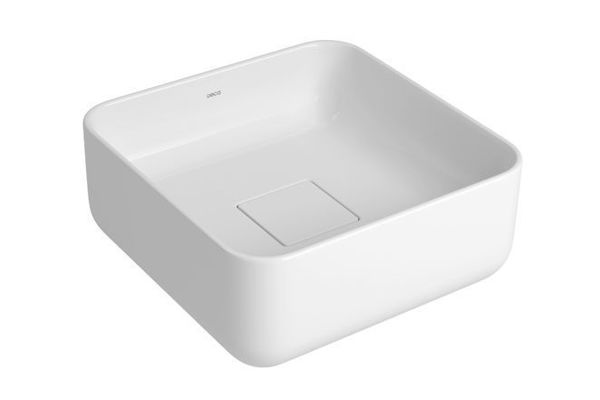 Imagen de Bacha cuadrada de apoyo 30cm blanca DECA