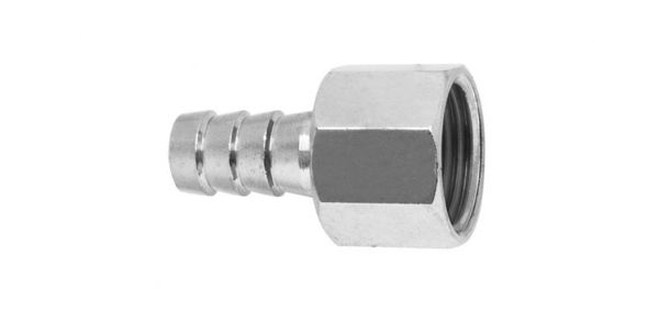 Imagen de Adaptador recto para gas cromado 1/2" x estria 3/8" Blukit
