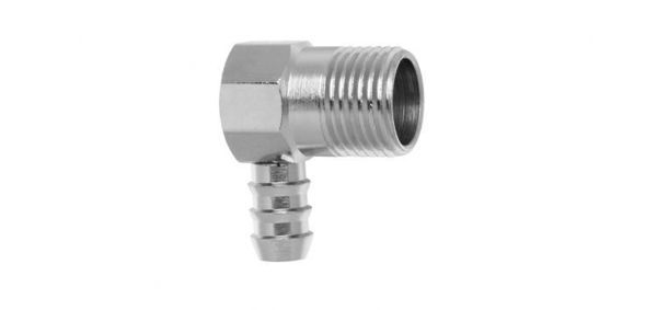 Imagen de Adaptador vertical cromado para gas 1/2" estria 3/8"Blukit