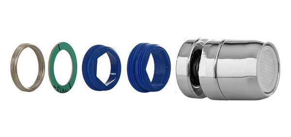 Imagen de Aireador ABS cromado con articulación Blukit