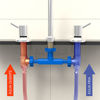 Imagen de Puente para lavatorio de plastico regulable 1/2" x1/2" x1/2"