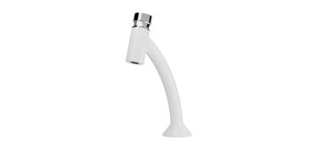 Imagen de Grifo temporizado curvo blanco Blukit