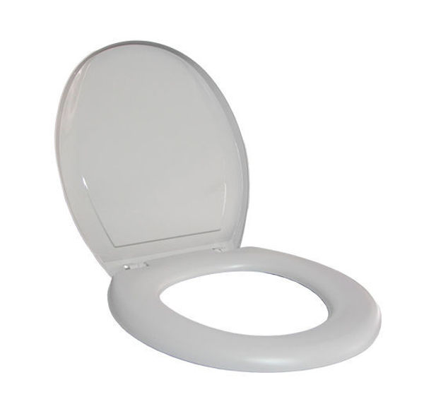 Imagen de Asiento para inodoro acolchado oval Gris Viqua
