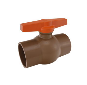 Imagen de Válvula esférica PVC roscable Compact 1" marrón