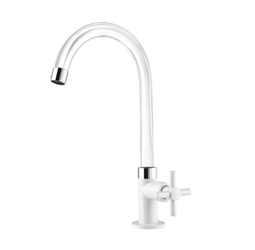 Imagen de Grifo mesa cocina blanco cristal FIENZA