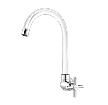 Imagen de Grifo unitario cocina pared cromo cristal FIENZA