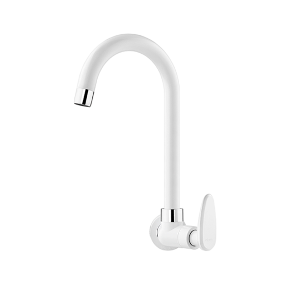 Imagen de Grifo unitario pared cocina Allure blanco