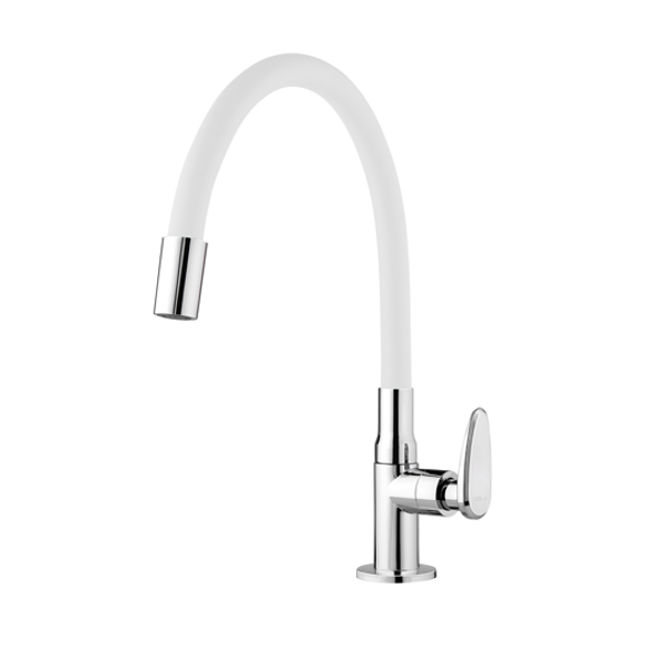 Imagen de Grifo unitario mesa cocina Allure Mouve cromo blanco