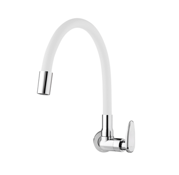 Imagen de Grifo unitario pared cocina Allure Mouve cromo blanco