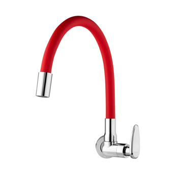 Imagen de Grifo unitario pared cocina Allure Mouve cromo rojo