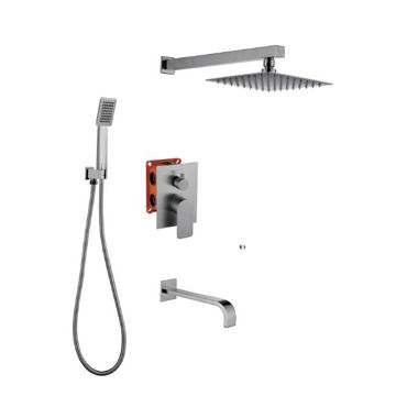 Imagen de Ducha de embutir Loft acero inox