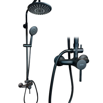 Imagen de Barral de ducha Milano negro mate DMC