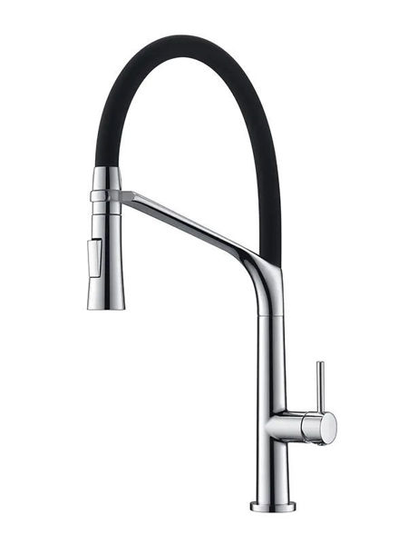 Imagen de Monocomando  Flex  cromo negro DMC
