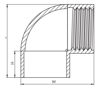 Imagen de Codo PVC 87º30 50 x 1 1/2" HH SMART HOME