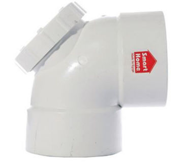 Imagen de Codo PVC 87º30 110 HH CORTO C/TAPA SMART HOME