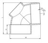Imagen de Codo PVC 87º30 110 HH CORTO C/TAPA SMART HOME
