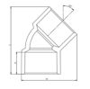 Imagen de Codo PVC 45º 160 HH SMART HOME