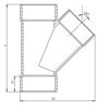 Imagen de Ramal PVC 45º 160x110 HH SMART HOME