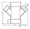 Imagen de Ramal doble 45°110x50mm SMART HOME