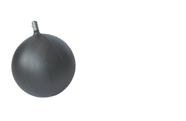 Imagen de Bocha plastica negra grande 220mm