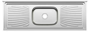 Imagen de Pileta simple acero inox 1,50m con concreto
