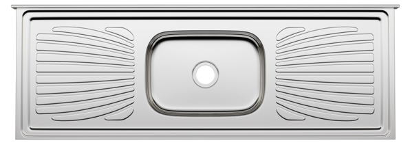Imagen de Pileta simple acero inox 1,50m con concreto